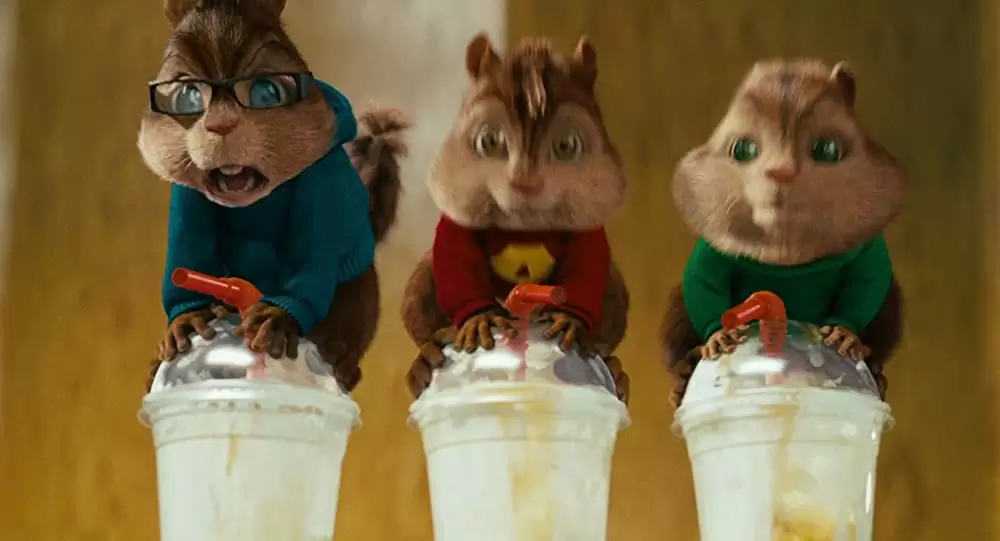 「アルビン／歌うシマリス3兄弟」ジャスティン・ロング & Jesse McCartney & マシュー・グレイ・ギュブラーの画像