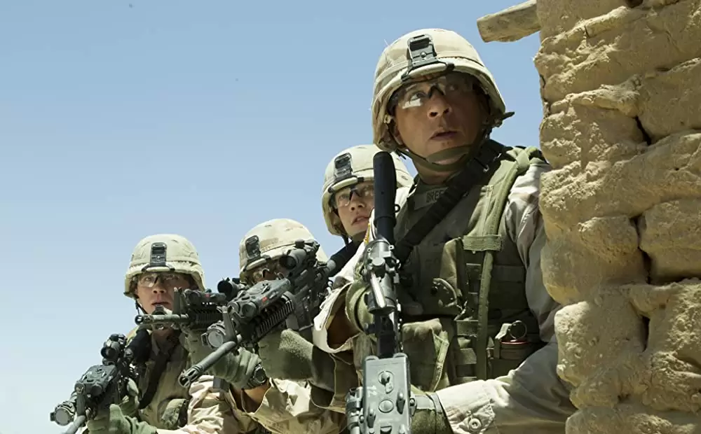 「ビリー・リンの永遠の一日」ビン・ディーゼル & ギャレット・ヘドランド & ジョー・アルウィンの画像