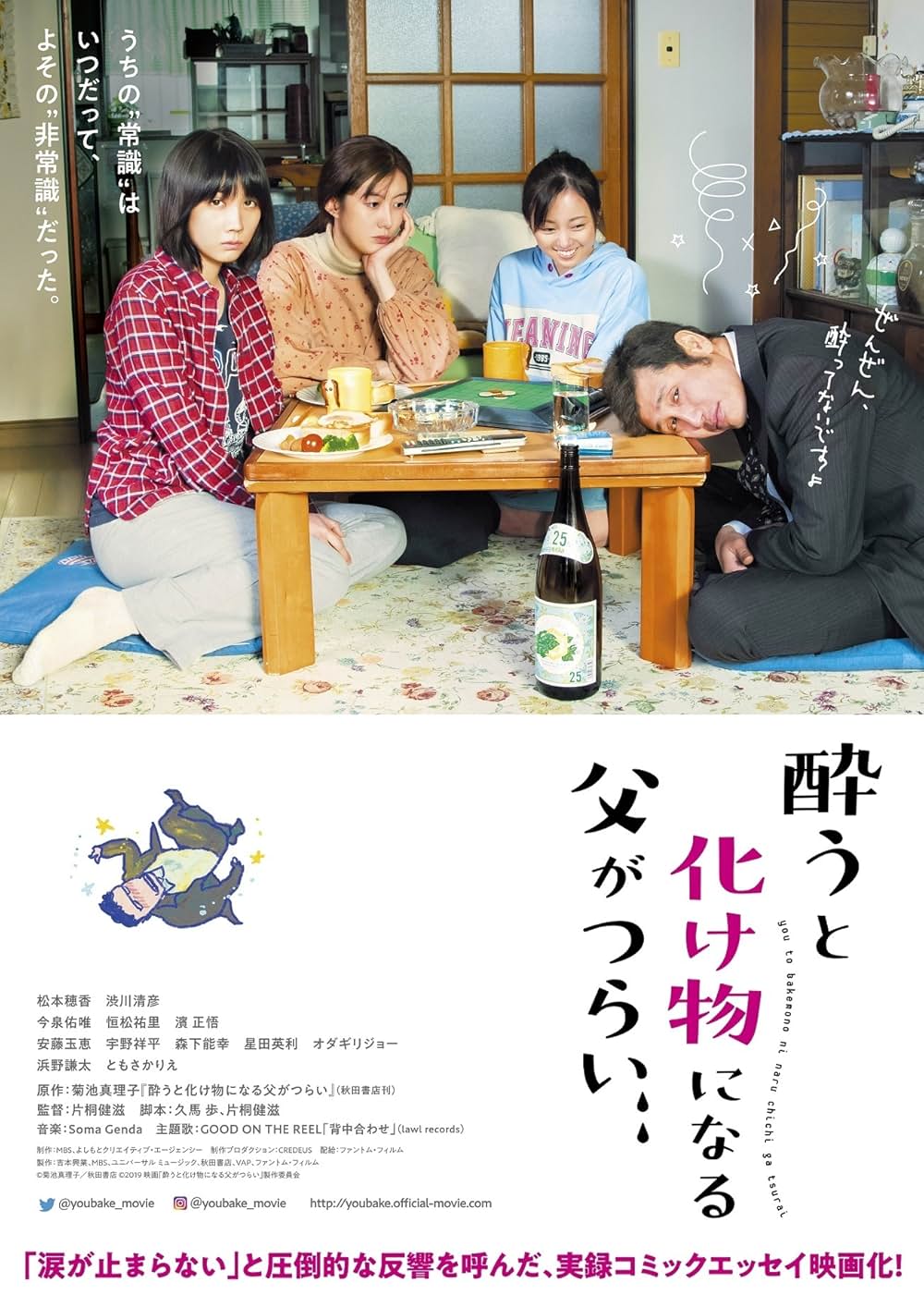 「酔うと化け物になる父がつらい」の画像