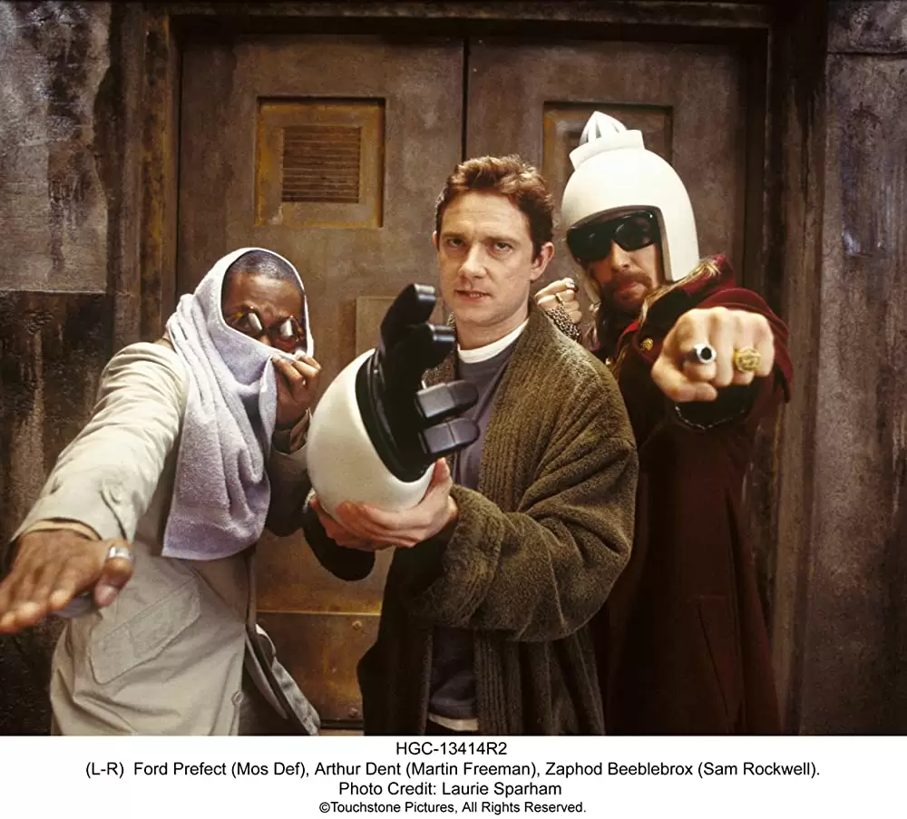 「銀河ヒッチハイク・ガイド」サム・ロックウェル & Yasiin Bey & マーティン・フリーマンの画像