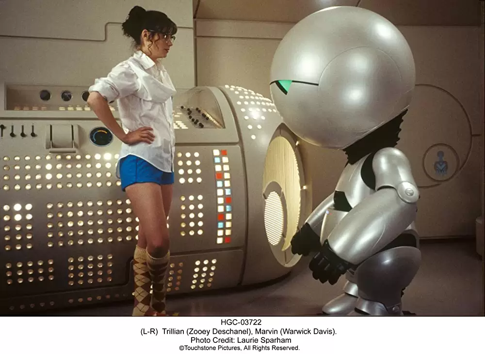 「銀河ヒッチハイク・ガイド」アラン・リックマン & ワーウィック・デイビス & ズーイー・デシャネルの画像