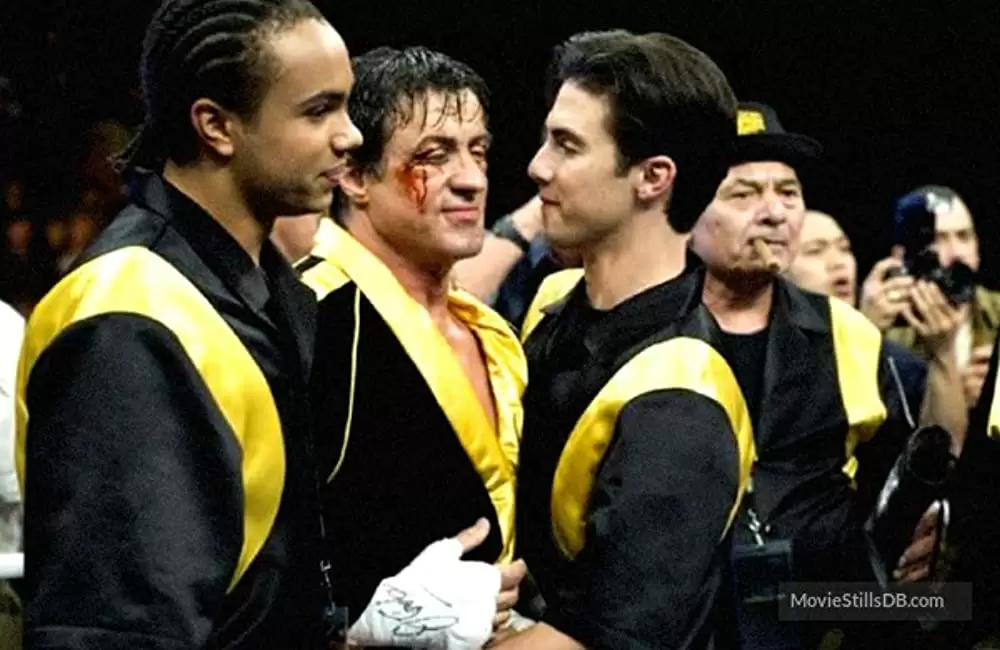 「ロッキー・ザ・ファイナル」シルベスター・スタローン & マイロ・ビンティミリア & バート・ヤング & James Francis Kelly IIIの画像