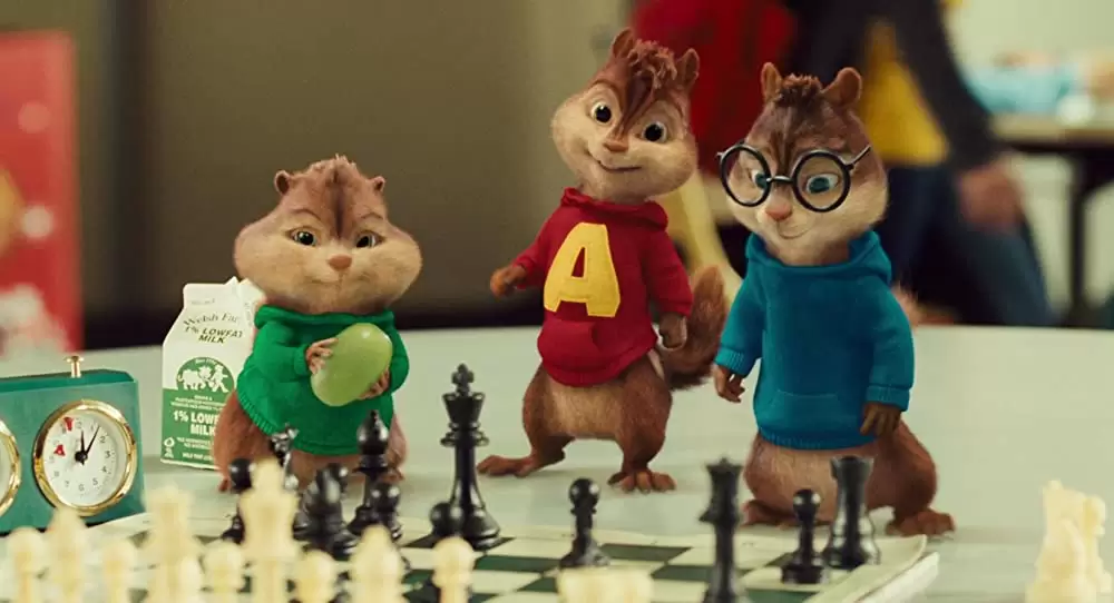 「アルビン2 シマリス3兄弟（しまっピーズ） vs. 3姉妹（しまペッツ）」ジャスティン・ロング & Jesse McCartney & マシュー・グレイ・ギュブラーの画像