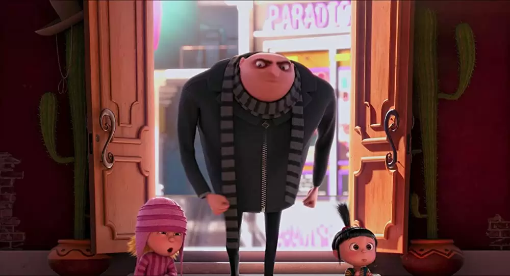 「怪盗グルーのミニオン危機一発」スティーブ・カレル & エルシー・フィッシャー & ダナ・ガイアーの画像