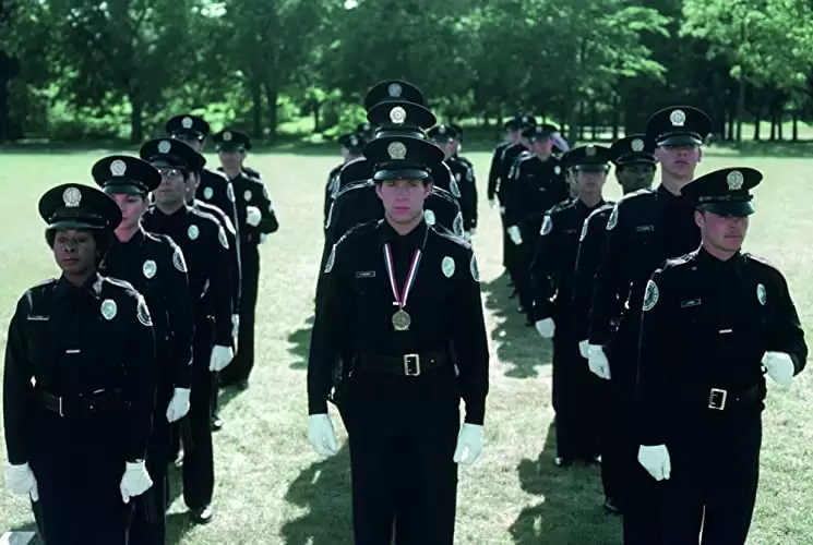 「ポリスアカデミー」キム・キャトラル & スティーブ・グッテンバーグ & ブルース・マーラー & マリオン・ラムジーの画像