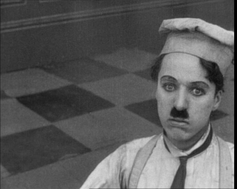 チャップリンとパン屋の画像