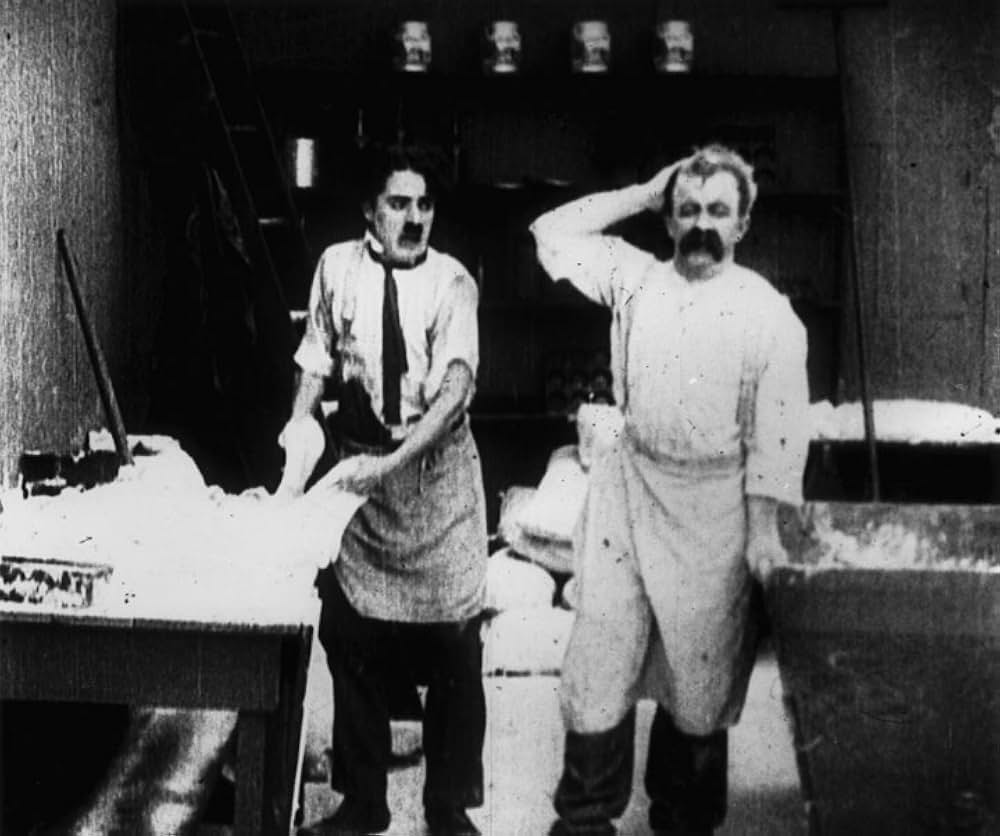 チャップリンとパン屋の画像