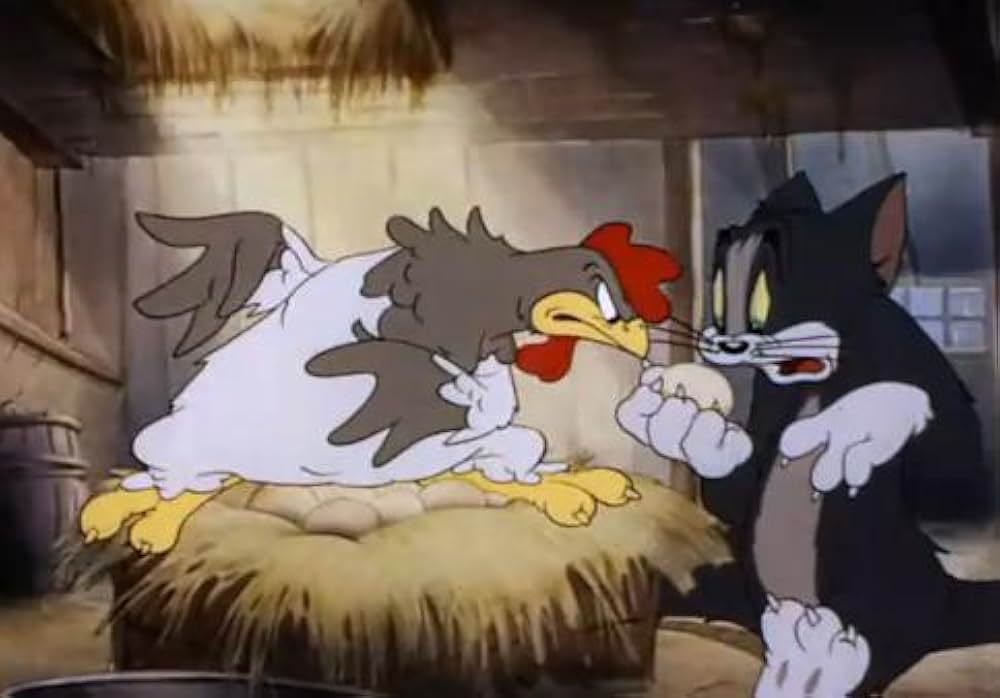 にわとりのおばさんの画像