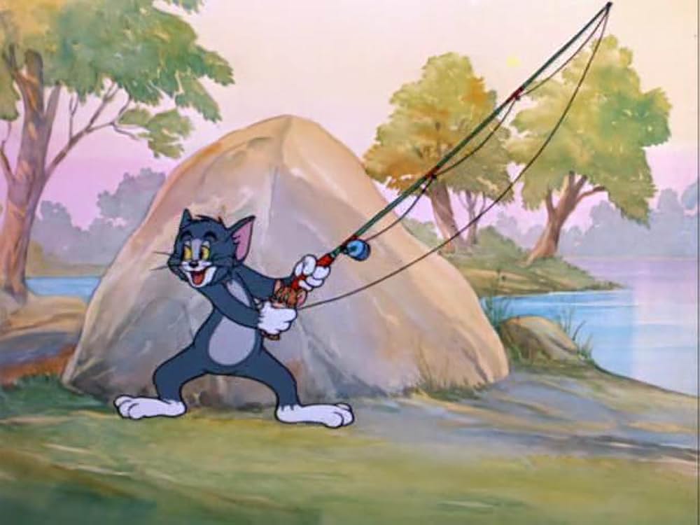 変な魚釣りの画像