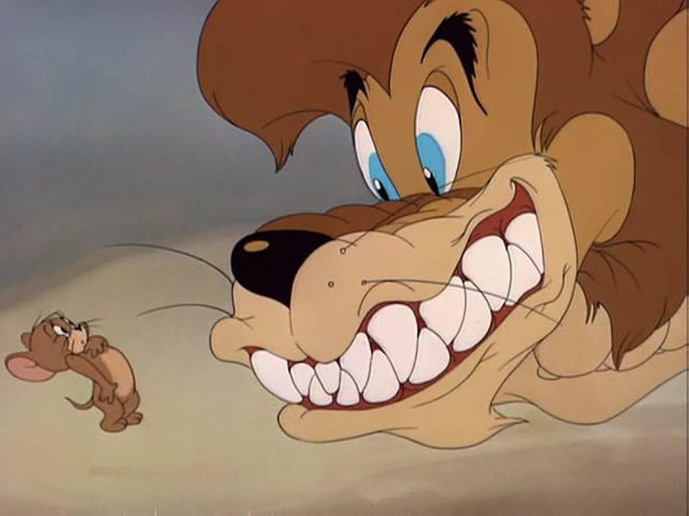 逃げて来たライオンの画像