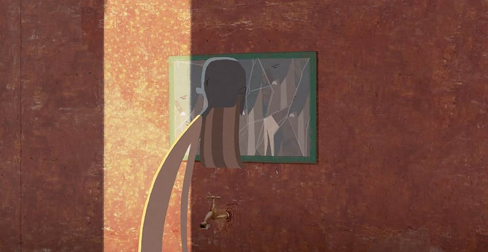 イトスギの影の中での画像