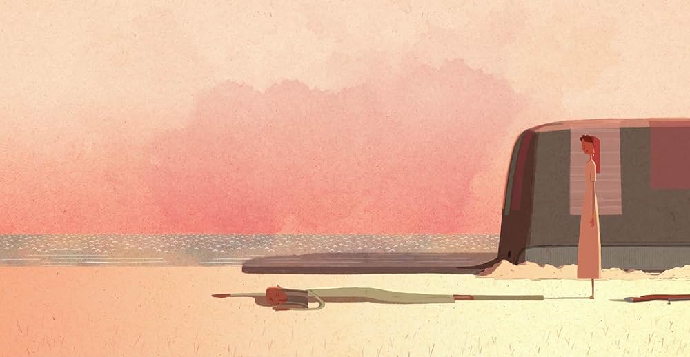 イトスギの影の中での画像