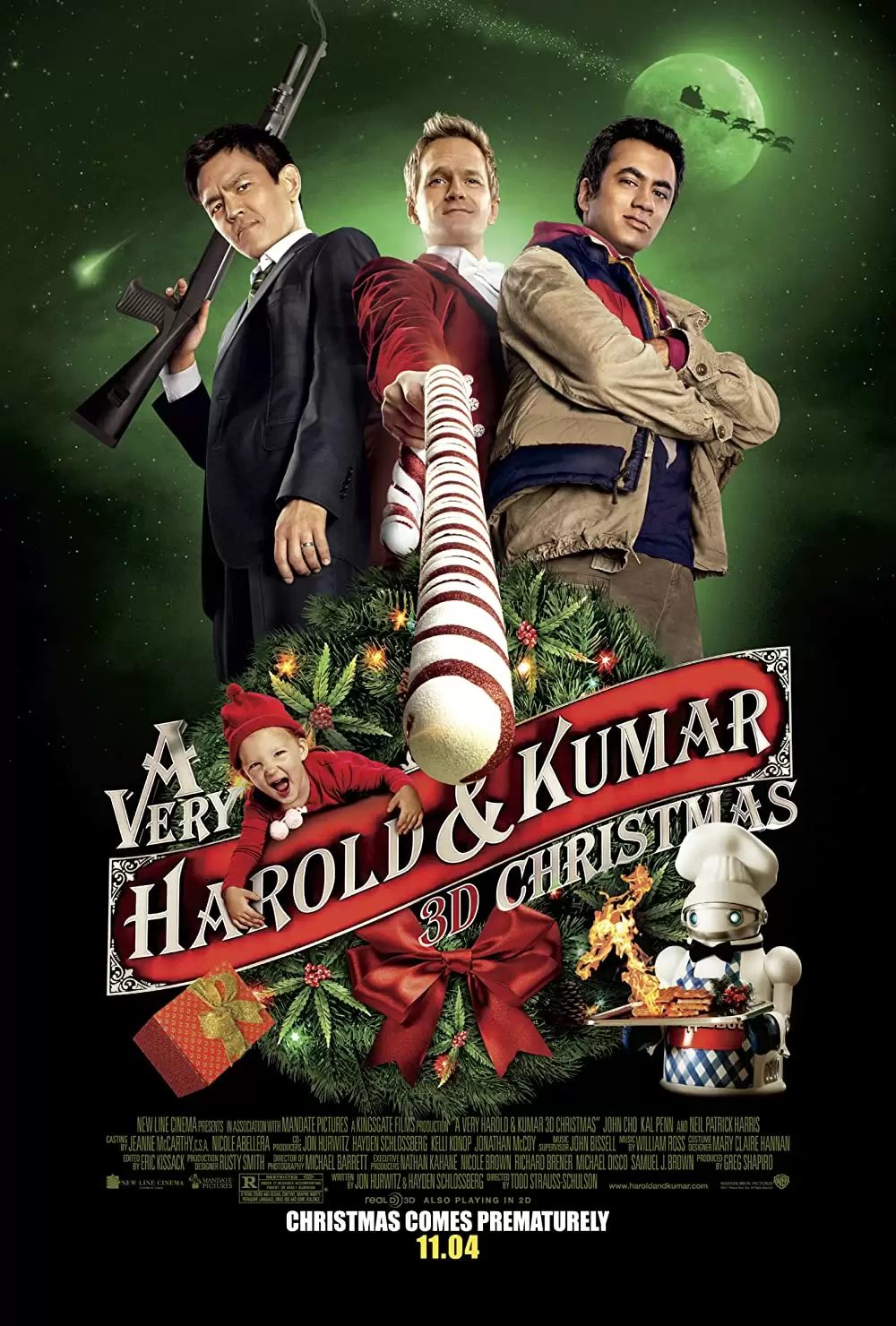 「ハロルド＆クマー クリスマスは大騒ぎ!?」ニール・パトリック・ハリス & ジョン・チョウ & カル・ペンの画像