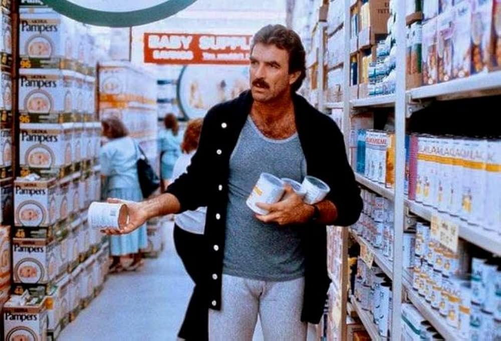 スリーメン&ベビーの画像