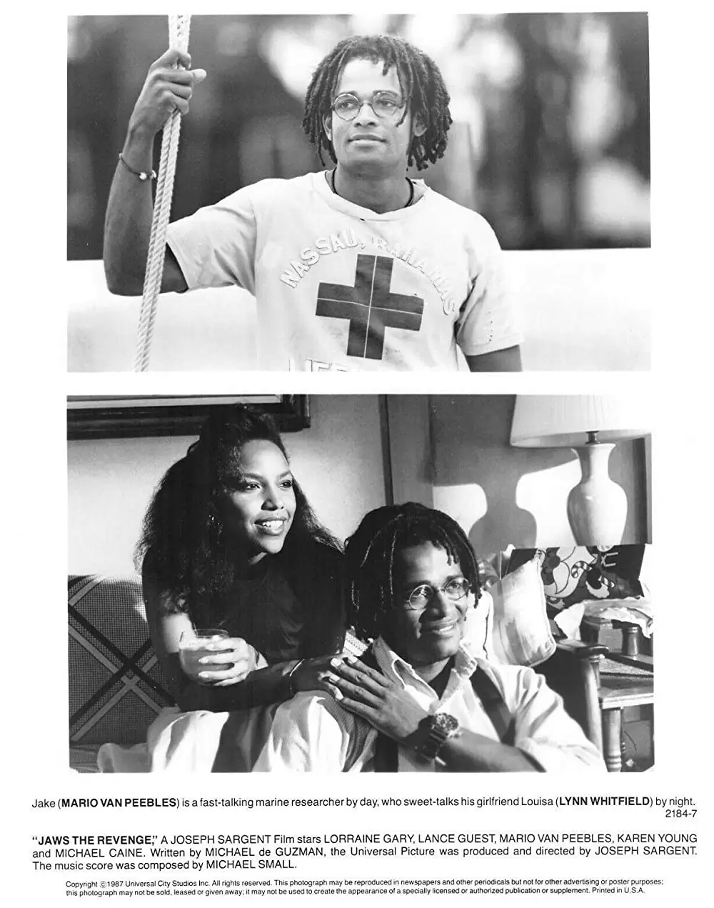 「ジョーズ'87／復讐篇」マリオ・バン・ピーブルズ & リン・ウィットフィールドの画像