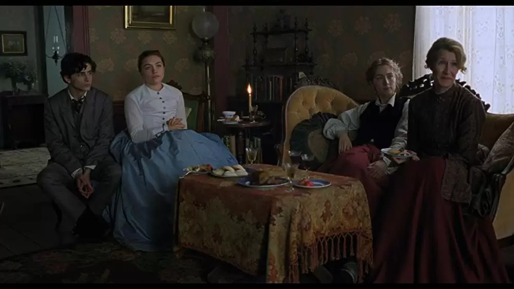 「ストーリー・オブ・マイライフ／わたしの若草物語」ローラ・ダーン & シアーシャ・ローナン & ティモシー・シャラメ & フローレンス・ピューの画像