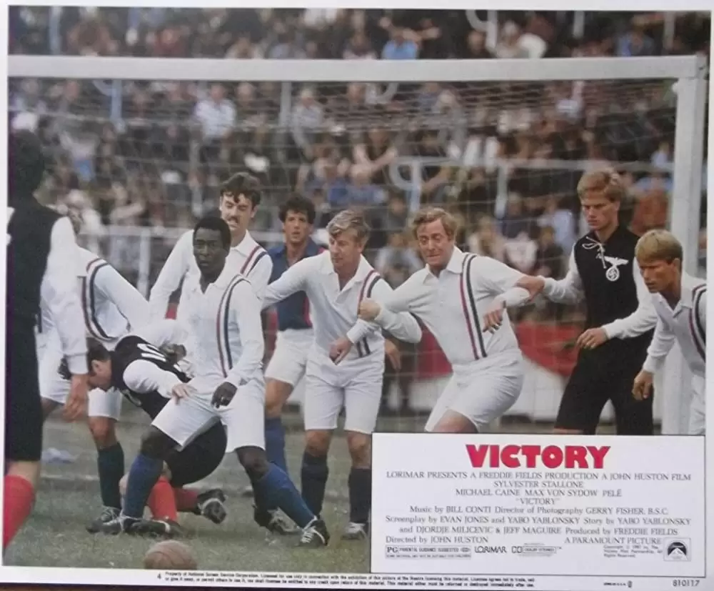 「勝利への脱出」シルベスター・スタローン & マイケル・ケイン & Peléの画像