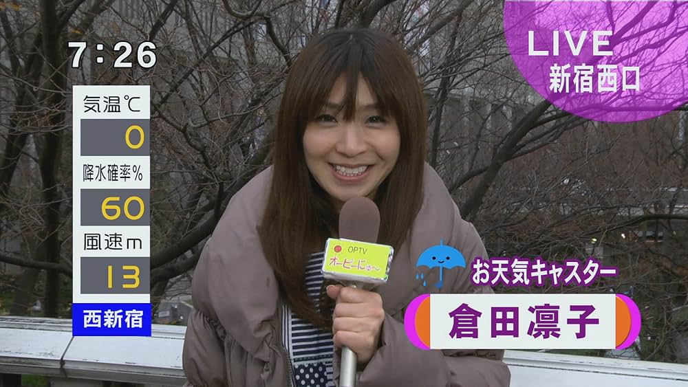 お天気キャスター 晴れのち濡れての画像