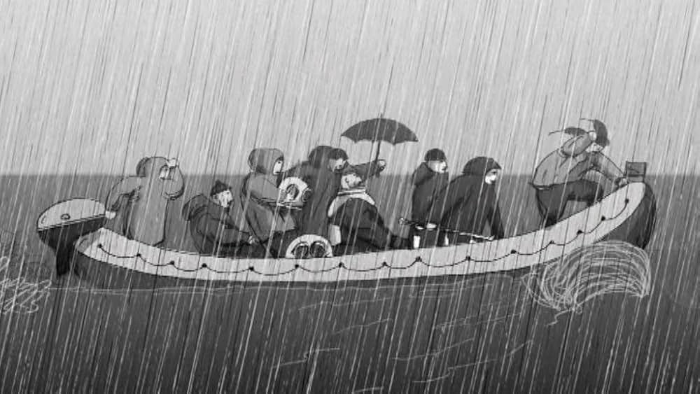 雨のなかのダイバーの画像