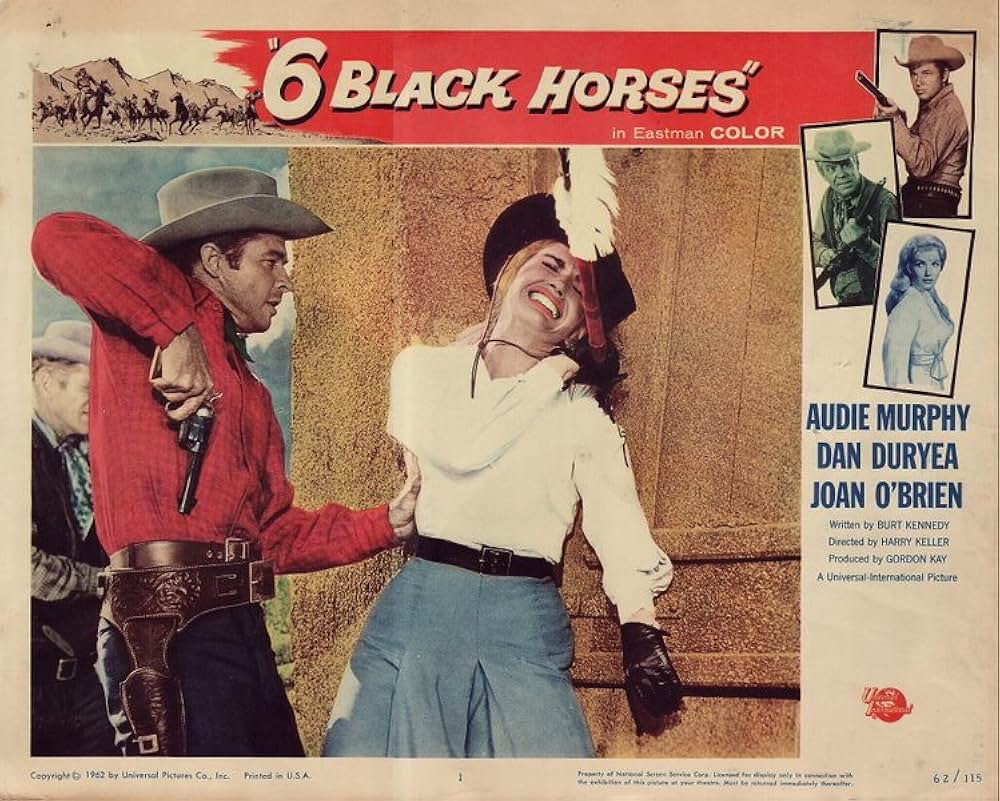 六頭の黒馬の画像