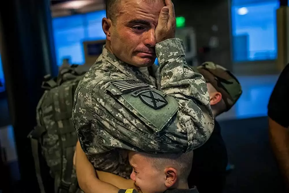 父、兵士、その息子の画像