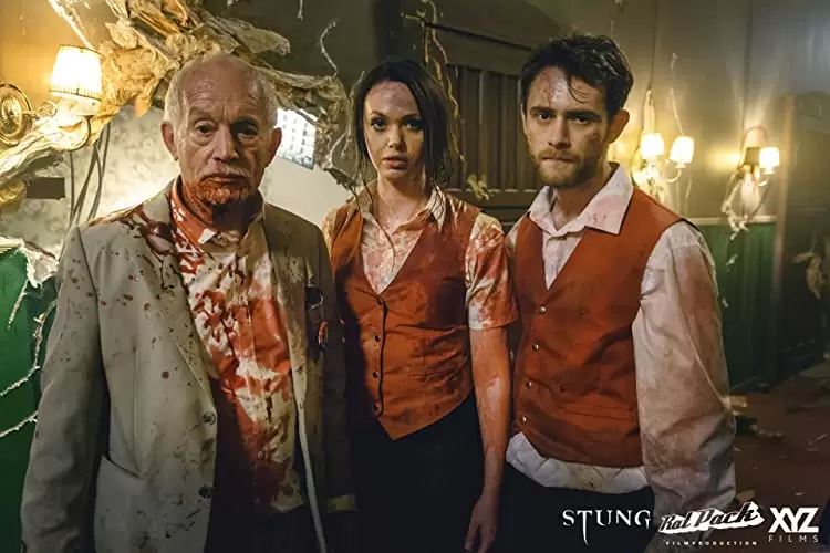 「スタング 人喰い巨大蜂の襲来」ランス・ヘンリクセン & マシュー・オリアリー & Jessica Cookの画像