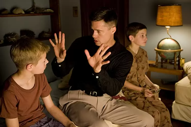 「ツリー・オブ・ライフ」ブラッド・ピット & タイ・シェリダン & Laramie Epplerの画像