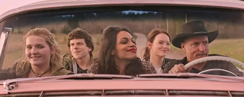 「ゾンビランド：ダブルタップ」ウッディ・ハレルソン & ロザリオ・ドーソン & ジェシー・アイゼンバーグ & アビゲイル・ブレスリン & エマ・ストーンの画像