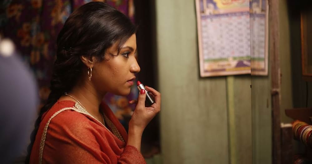 ブルカの中の口紅の画像