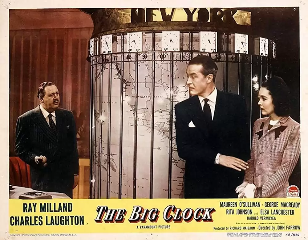 「大時計」チャールズ・ロートン & レイ・ミランド & モーリン・オサリバンの画像