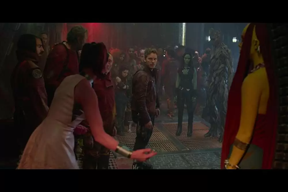 「ガーディアンズ・オブ・ギャラクシー」ビン・ディーゼル & クリス・プラット & ゾーイ・サルダナの画像