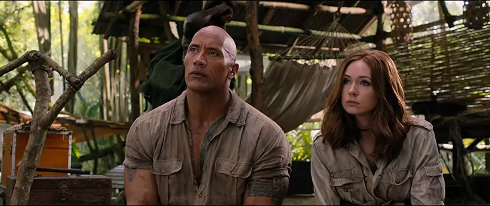 「ジュマンジ／ウェルカム・トゥ・ジャングル」ドウェイン・ジョンソン & カレン・ギランの画像