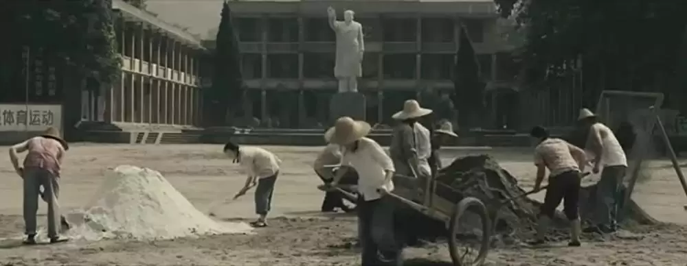 サンザシの樹の下での画像