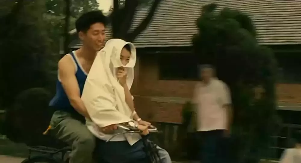 サンザシの樹の下での画像