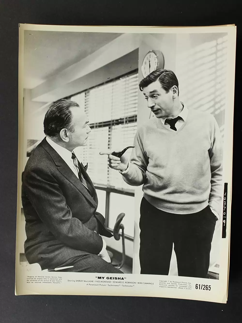 「青い目の蝶々さん」エドワード・G・ロビンソン & イブ・モンタンの画像