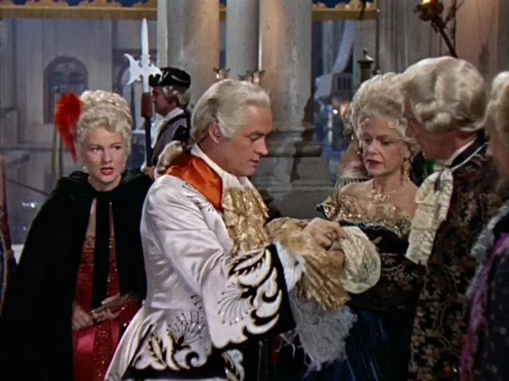 「豪傑カサノヴァ」ジョーン・フォンテイン & ジョン・キャラダイン & ボブ・ホープ & ベイジル・ラスボーン & ナタリー・シェイファーの画像