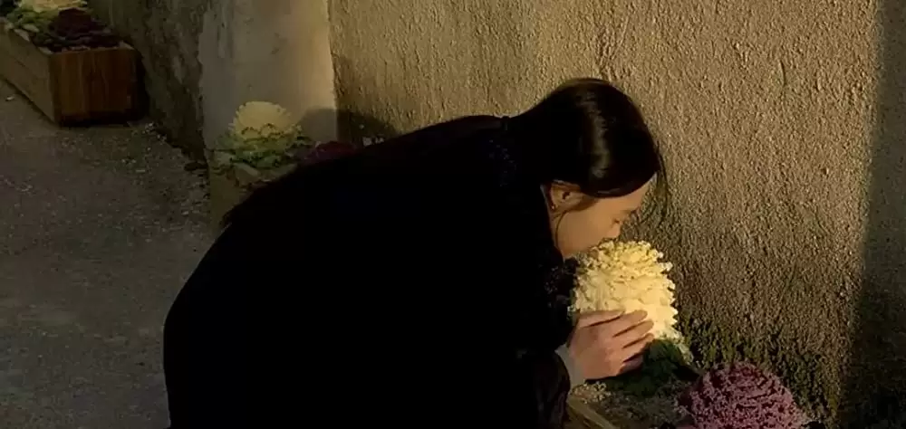 夜の浜辺でひとりの画像