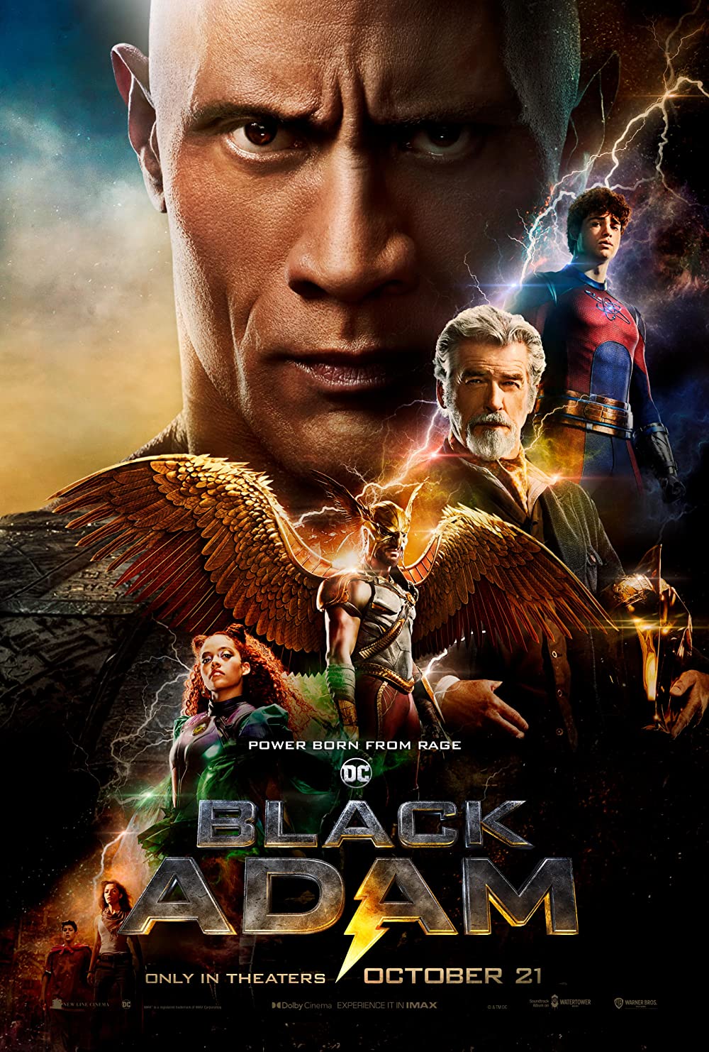 「ブラックアダム」ピアース・ブロスナン & オルディス・ホッジ & ドウェイン・ジョンソン & サラ・シャヒ & ノア・センティネオ & Bodhi Sabongui & Quintessa Swindellの画像