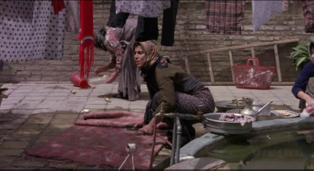 運動靴と赤い金魚の画像