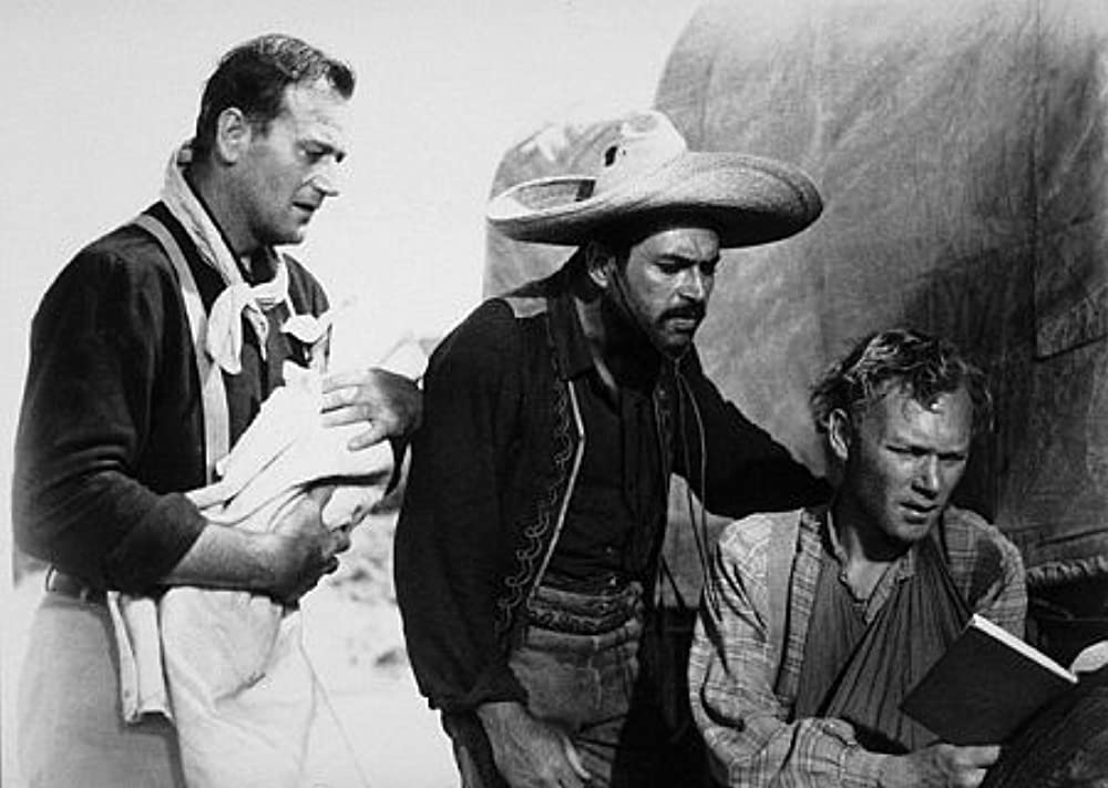 「三人の名付親」ジョン・ウェイン & ペドロ・アルメンダリス・Jr. & ハリー・ケリー・Jr.の画像