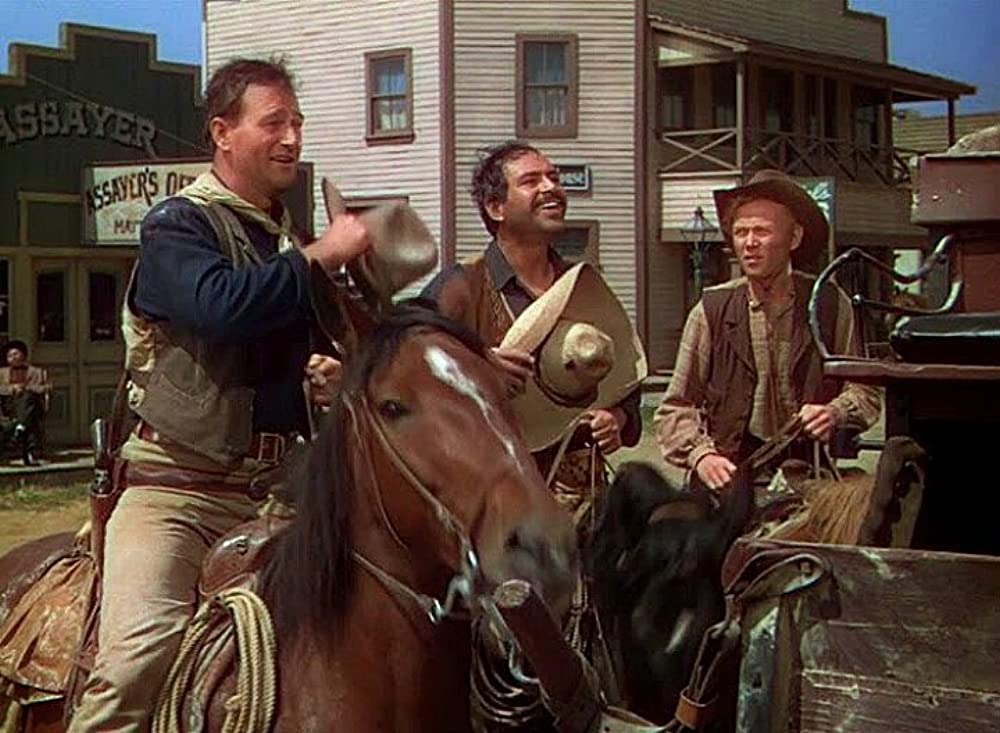 「三人の名付親」ジョン・ウェイン & ペドロ・アルメンダリス・Jr. & ハリー・ケリー・Jr.の画像