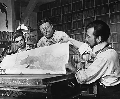 赤い風車の画像