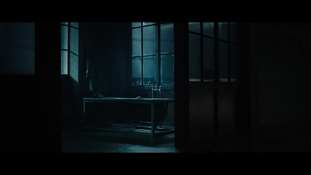 蜘蛛の巣を払う女の画像