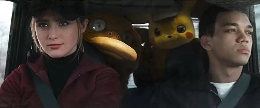 「名探偵ピカチュウ」ライアン・レイノルズ & キャスリン・ニュートン & ジャスティス・スミスの画像
