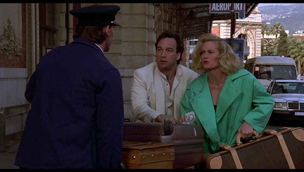 「モンテカルロ殺人事件」ジェームズ・ベルーシ & シビル・シェパードの画像