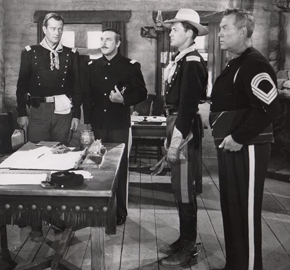 「アパッチ砦」ジョン・ウェイン & ジョン・エイガー & ウォード・ボンド & George O’Brienの画像