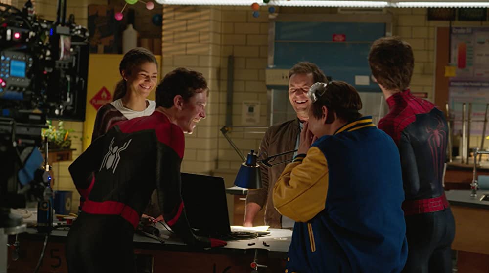 「スパイダーマン：ノー・ウェイ・ホーム」トビー・マグワイア & ベネディクト・カンバーバッチ & アンドリュー・ガーフィールド & ゼンデイヤ & トム・ホランド & ジェイコブ・バタロンの画像