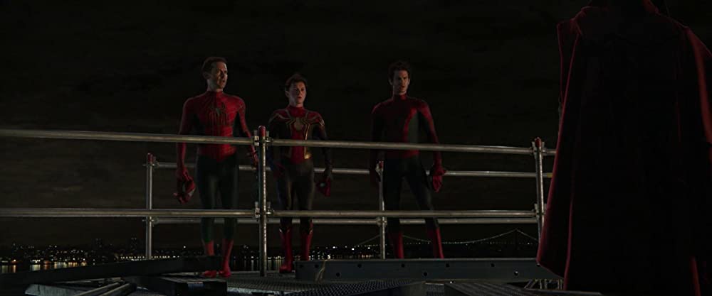 「スパイダーマン：ノー・ウェイ・ホーム」トビー・マグワイア & アンドリュー・ガーフィールド & トム・ホランドの画像