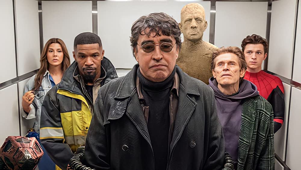 「スパイダーマン：ノー・ウェイ・ホーム」ウィレム・デフォー & アルフレッド・モリーナ & マリサ・トメイ & トーマス・ヘイデン・チャーチ & ジェイミー・フォックス & トム・ホランドの画像