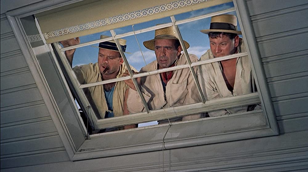 「俺達は天使じゃない（1955）」ハンフリー・ボガート & ピーター・ユスティノフ & アルド・レイの画像